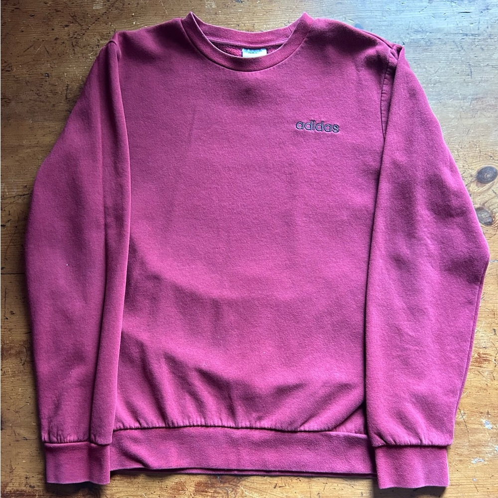 Adidas Men's Burgundy Crewneck Sweater